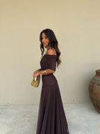 Women's Sleeveless A-Line Maxi Dress – Zip Back Flowy Occasion Dress