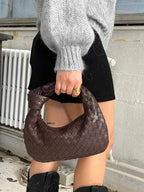 Women's Braided Metallic Handbag – Luxury Evening Handbag – Blair