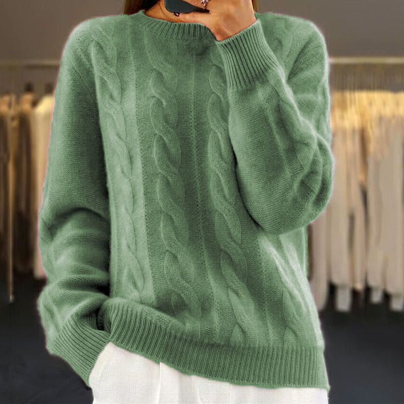 Women's Classic Knit Sweater – Winter Knit Sweater – Bridget
