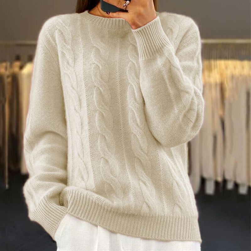 Women's Classic Knit Sweater – Winter Knit Sweater – Bridget