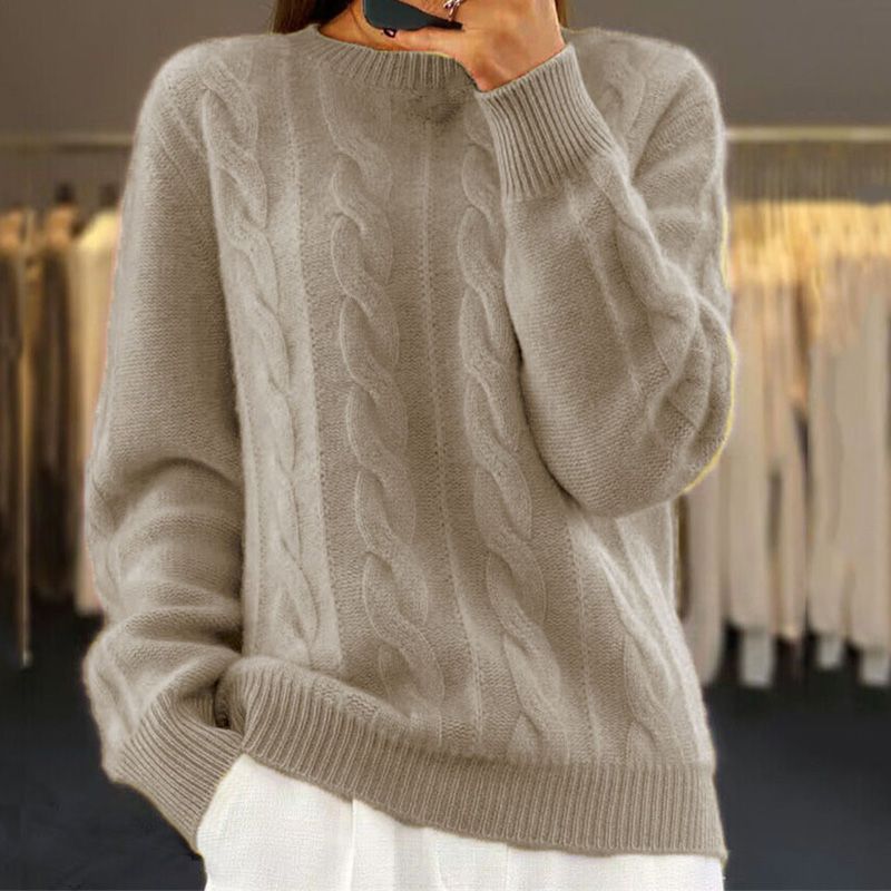 Women's Classic Knit Sweater – Winter Knit Sweater – Bridget