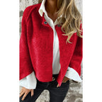 Women's Cropped Transitional Jacket – Short Tailored Collar Jacket