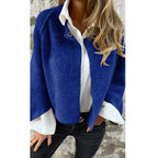 Women's Cropped Transitional Jacket – Short Tailored Collar Jacket