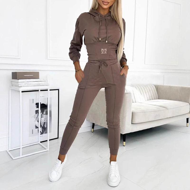 Women's High Waist Lounge Set – Two-Piece Comfort Set – Quinn