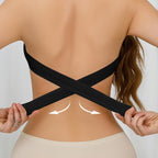Women's Strapless Wireless Bra – Crossover Side Closure Support Bra