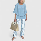 Women's Printed Two-Piece Set – Casual Matching Set – Jocelyn
