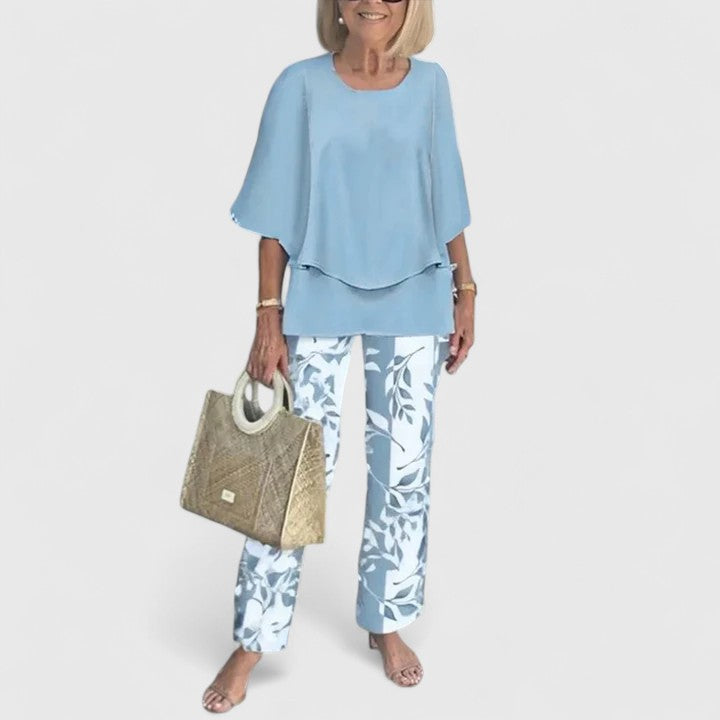 Women's Printed Two-Piece Set – Casual Matching Set – Jocelyn