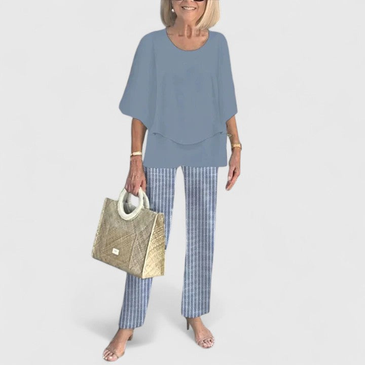 Women's Printed Two-Piece Set – Casual Matching Set – Jocelyn