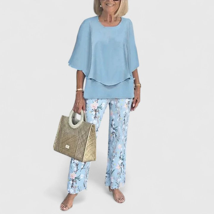 Women's Printed Two-Piece Set – Casual Matching Set – Jocelyn
