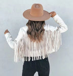 Women's Fringe Western Jacket – Tassel Detail Zip-Up Jacket