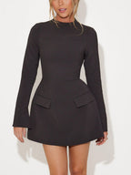 Women's Split Sleeve Mini Dress – Flowy Statement Party Dress