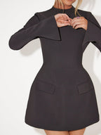 Women's Split Sleeve Mini Dress – Flowy Statement Party Dress