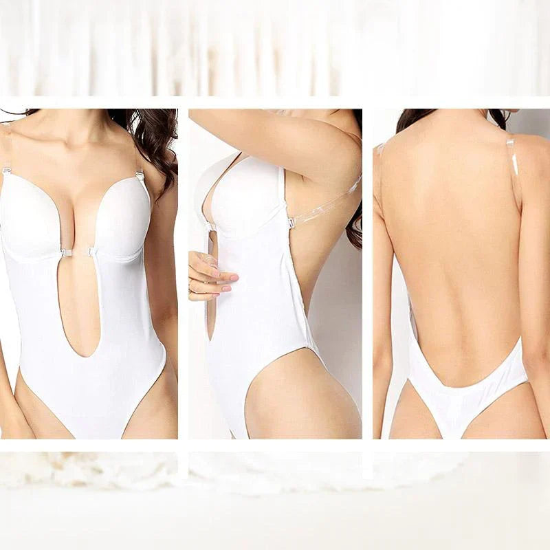 Women's Backless Support Bodysuit – Low Back Seamless Shaping Bodysuit