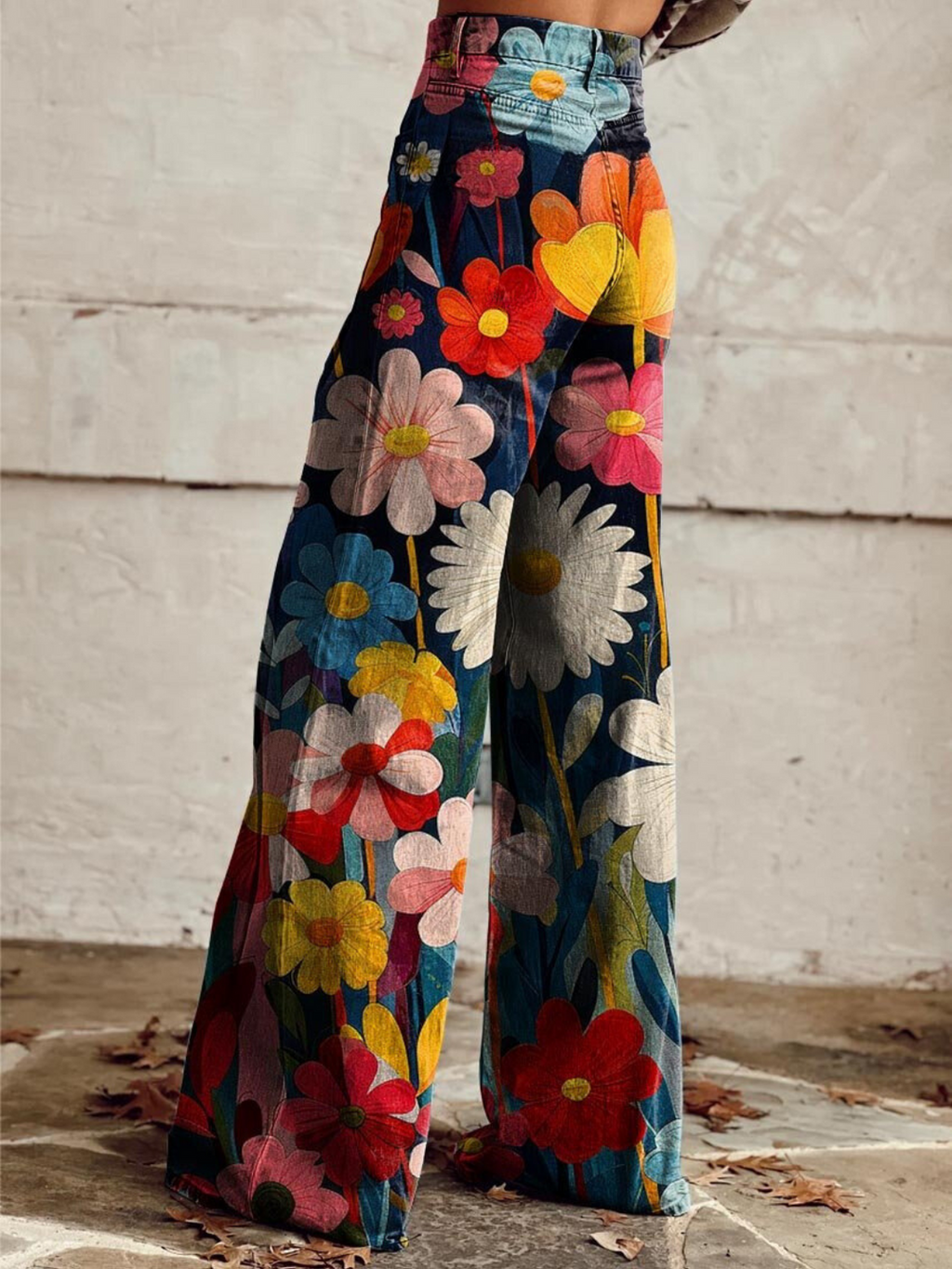 Women's Floral Palazzo Pants – Boho Wide Leg Pants