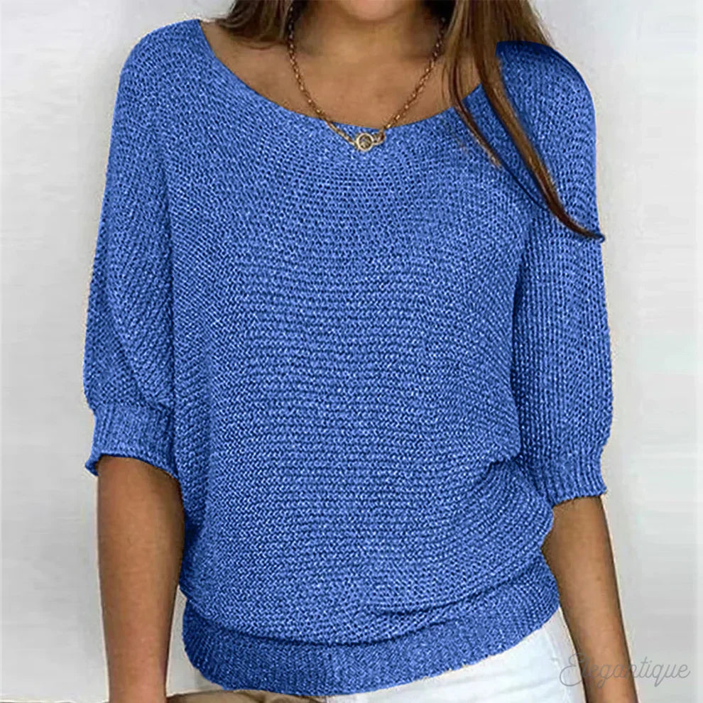 Women's Classic Knit Sweater – Soft Long Sleeve Winter Sweater