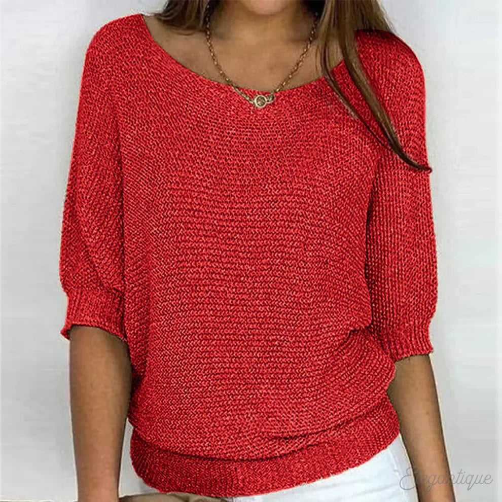 Women's Classic Knit Sweater – Soft Long Sleeve Winter Sweater