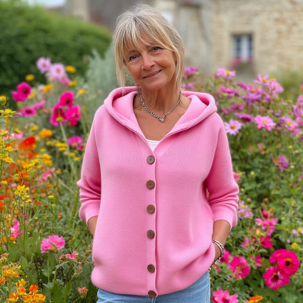 Women's Hooded Knit Jacket – Button Front Sweater Cardigan