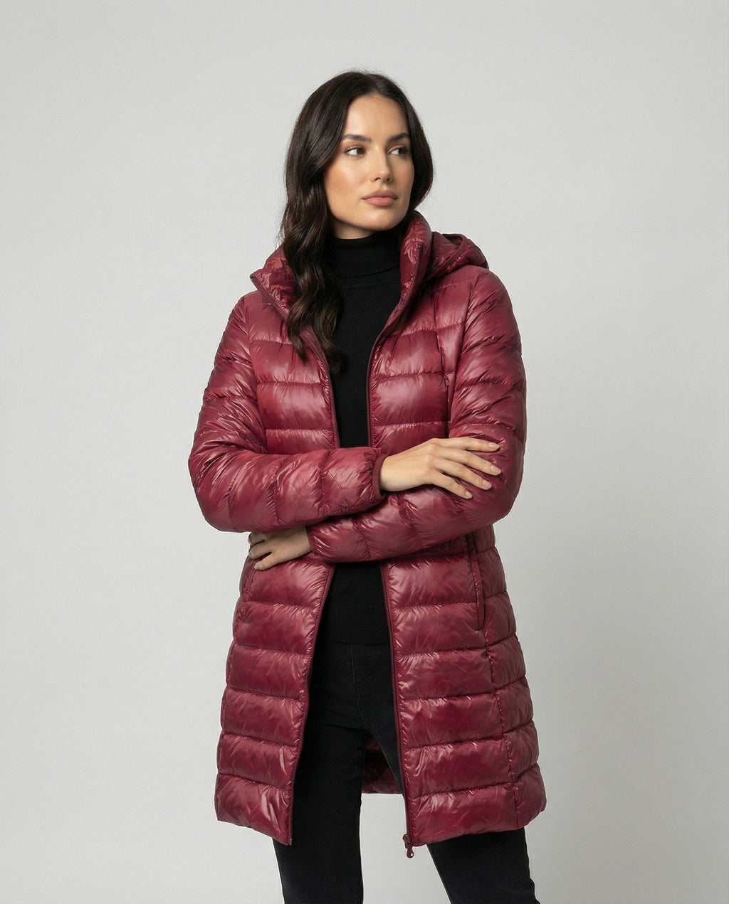Women's Hooded Down Jacket – Ultralight Packable Transitional Puffer Jacket