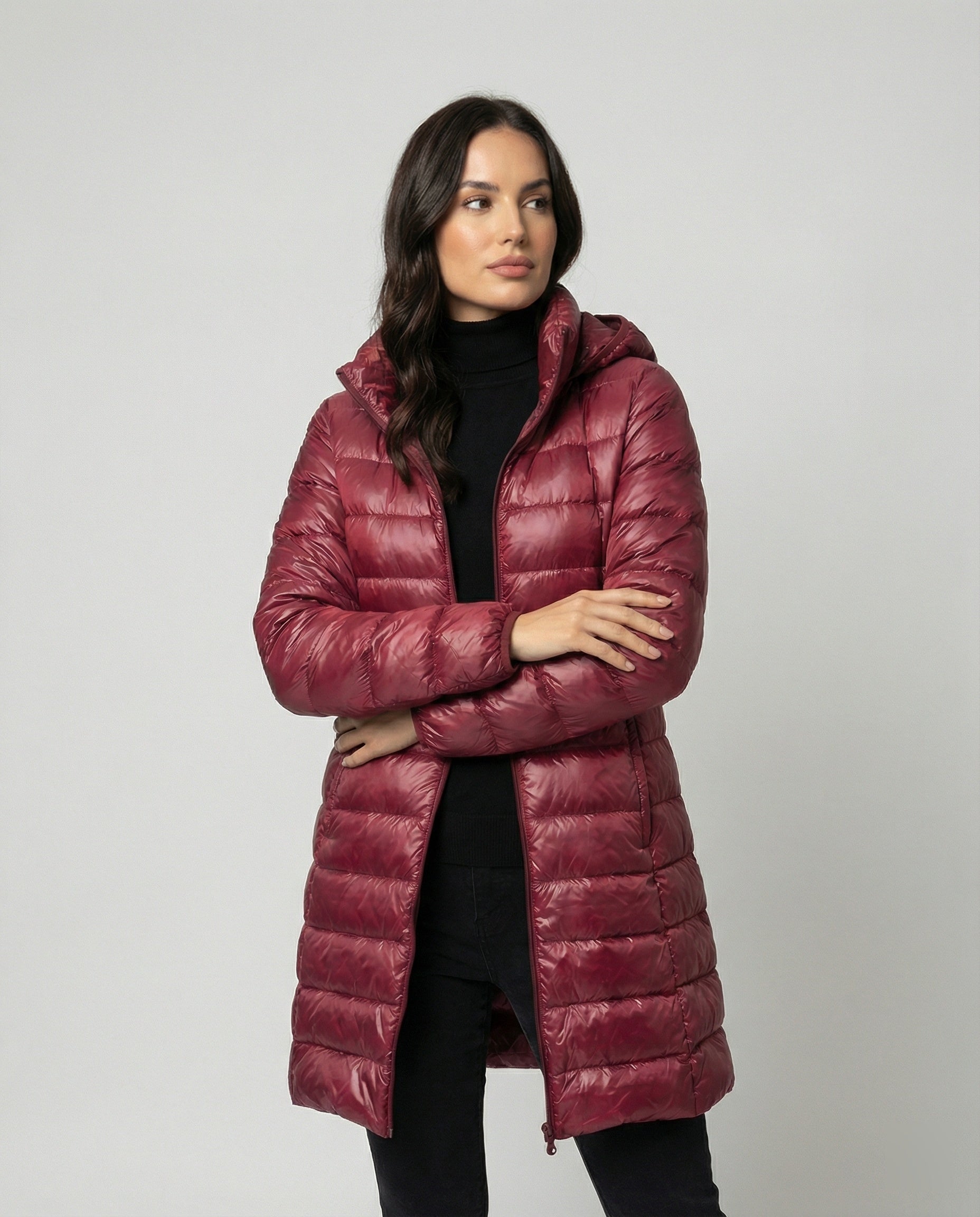Women's Hooded Down Jacket – Ultralight Packable Transitional Puffer Jacket