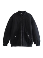 Women's Utility Bomber Jacket – Relaxed Zip-Up Jacket