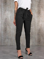 Women's Classic High Waist Trousers – Tailored Everyday Casual Pants
