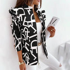 Women's Tailored Blazer – Long Sleeve Single Button Jacket