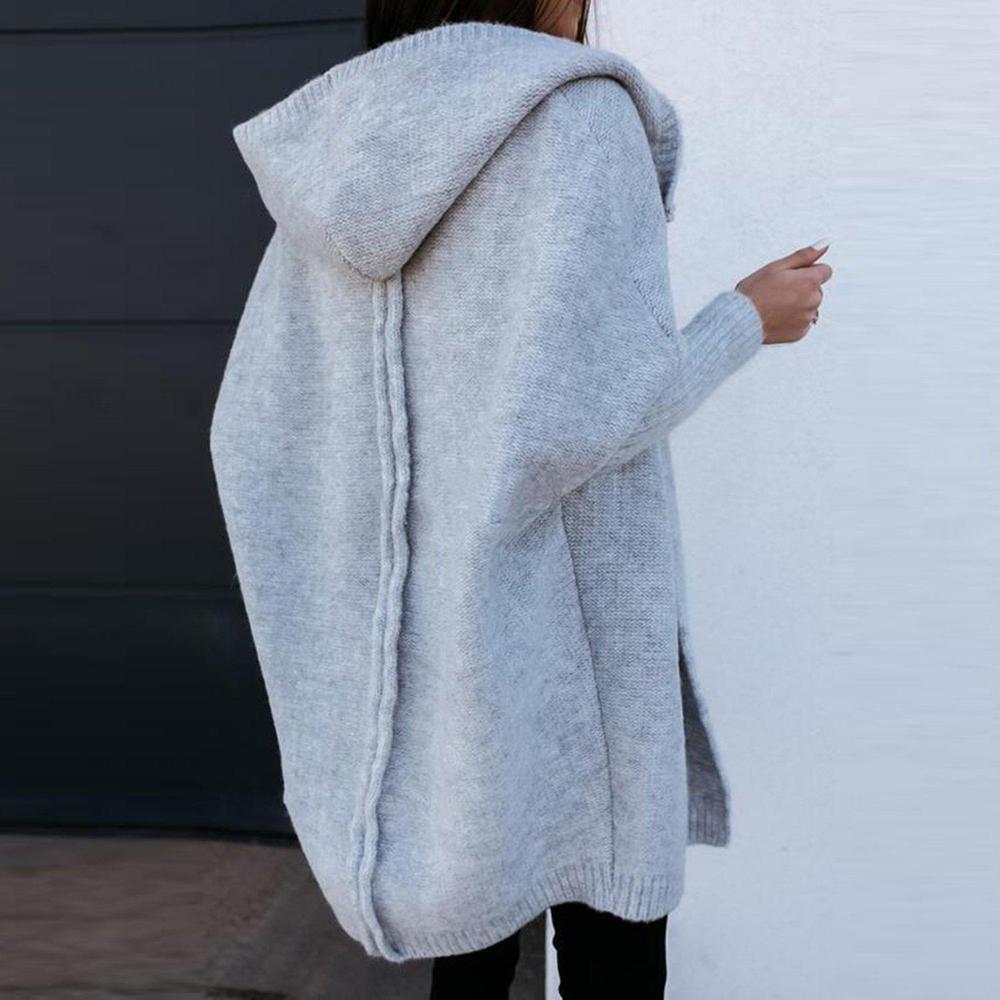Women's Oversized Hooded Cardigan – Boxy Long Sleeve Cardigan