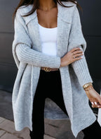 Women's Oversized Hooded Cardigan – Boxy Long Sleeve Cardigan