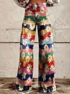 Women's Printed Palazzo Pants – Vacation Wide Leg Pants
