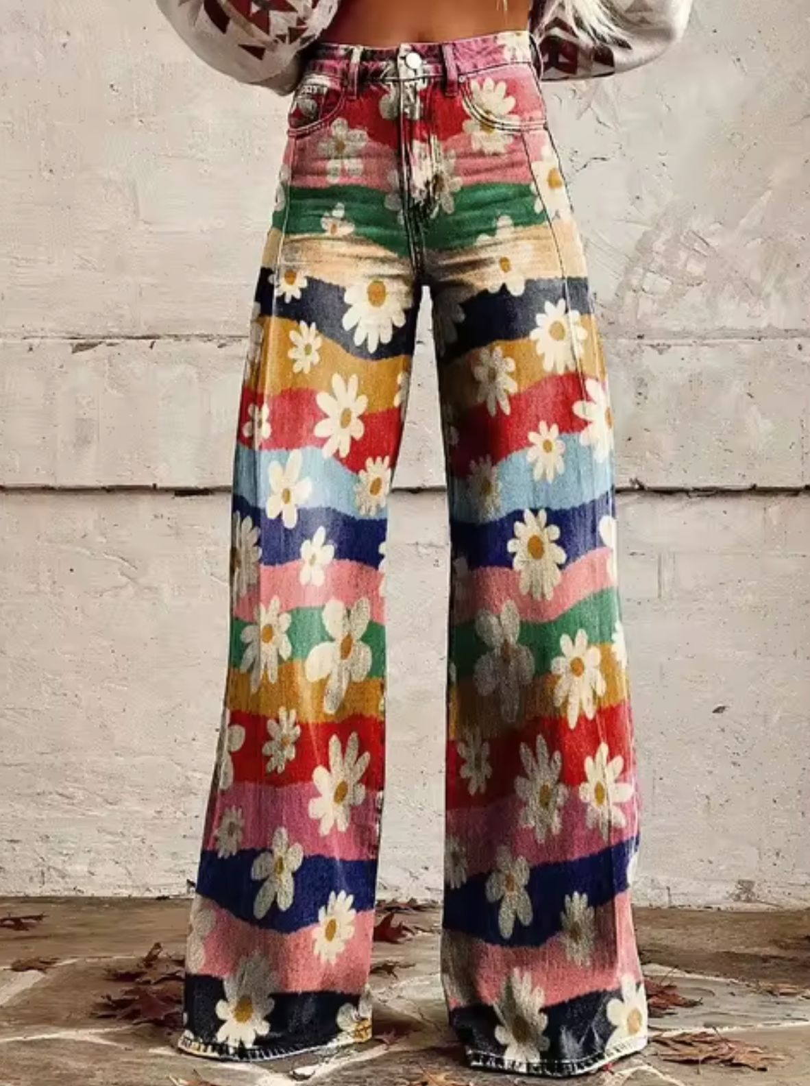 Women's Printed Palazzo Pants – Vacation Wide Leg Pants