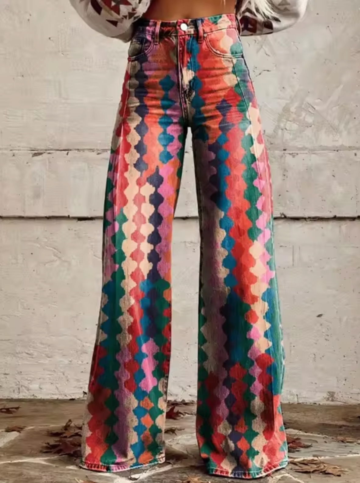 Women's Printed Palazzo Pants – Vacation Wide Leg Pants