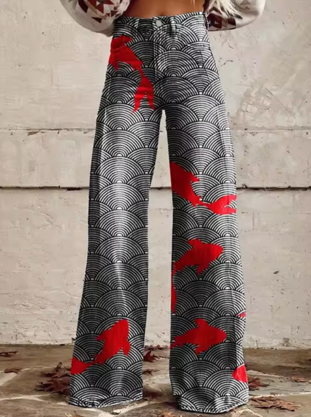 Women's Printed Palazzo Pants – Vacation Wide Leg Pants