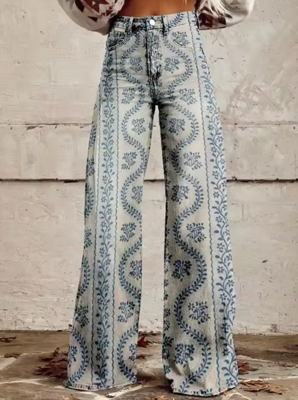 Women's Printed Palazzo Pants – Vacation Wide Leg Pants
