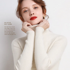 Women's Turtleneck Sweater – Classic Roll Neck Winter Sweater