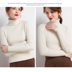 Women's Turtleneck Sweater – Classic Roll Neck Winter Sweater