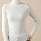 Women's Turtleneck Sweater – Classic Roll Neck Winter Sweater