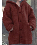 Women's Longline Hooded Cardigan – Loose Fit Open Front Cardigan