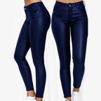 Women's High Waist Jeggings – Faux Leather Leggings