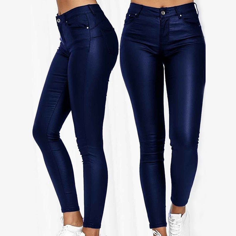 Women's High Waist Jeggings – Faux Leather Leggings