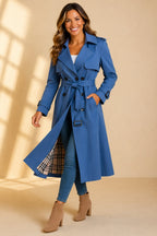 Women's Belted Overcoat – Double-Breasted Trench Coat