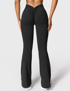 Women's Scrunch Flared Yoga Leggings – High Waist Seamless Leggings