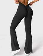 Women's Scrunch Flared Yoga Leggings – High Waist Seamless Leggings