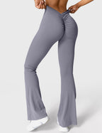 Women's Scrunch Flared Yoga Leggings – High Waist Seamless Leggings