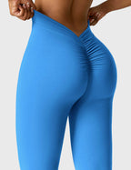 Women's Scrunch Flared Yoga Leggings – High Waist Seamless Leggings