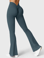 Women's Scrunch Flared Yoga Leggings – High Waist Seamless Leggings