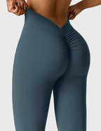 Women's Scrunch Flared Yoga Leggings – High Waist Seamless Leggings
