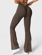 Women's Scrunch Flared Yoga Leggings – High Waist Seamless Leggings