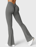 Women's Scrunch Flared Yoga Leggings – High Waist Seamless Leggings