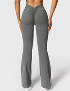 Women's Scrunch Flared Yoga Leggings – High Waist Seamless Leggings