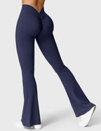 Women's Scrunch Flared Yoga Leggings – High Waist Seamless Leggings